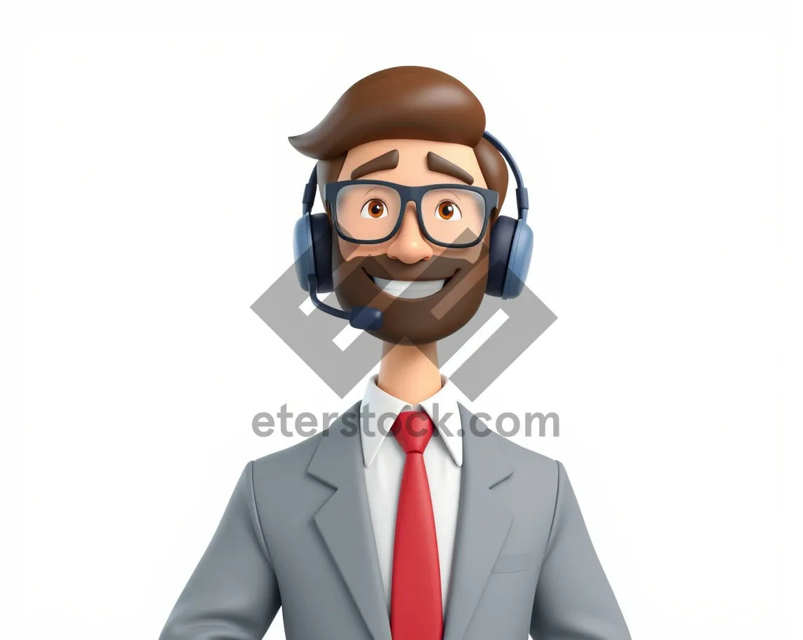 Picture of Customer support cartoon character icon for service industry