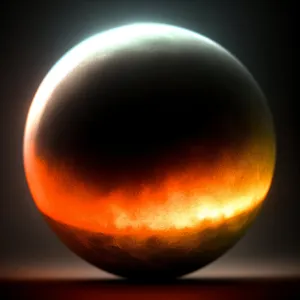 Cosmic Celestial Sphere: A Dazzling Universe in Orange and Black