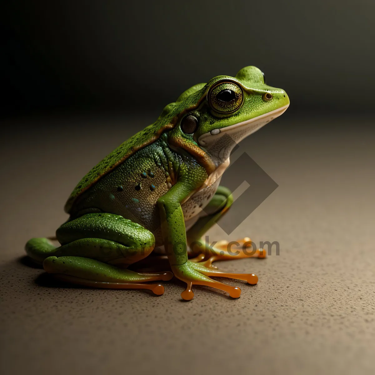 Picture of Vibrant Eyed Tree Frog Examining Surroundings