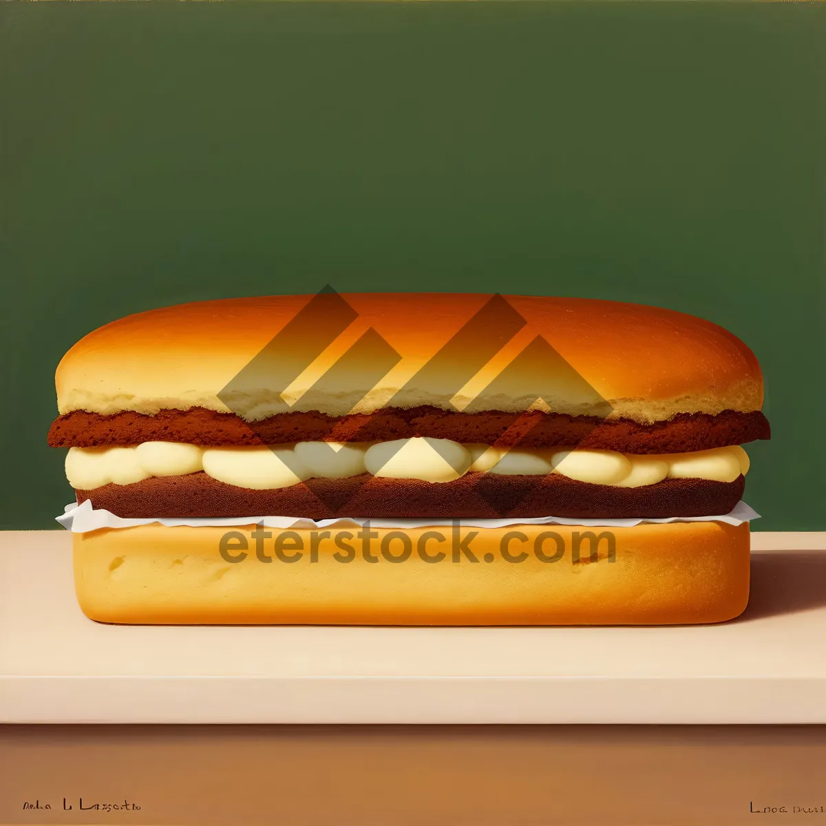 Picture of Delicious Gourmet Cheeseburger on Fresh Bun