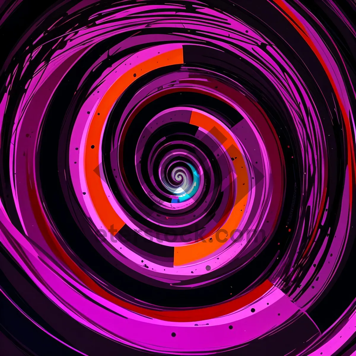 Picture of Colorful Geometric Motion with Swirling Curves