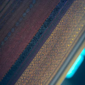 Textured Cotton Fashion Fastener in Colorful Closeup