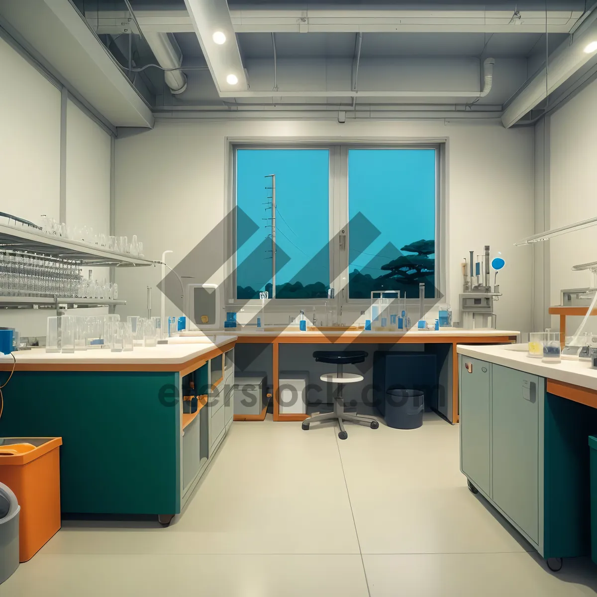 Picture of Modern Wood Furniture Table in Luxury Home