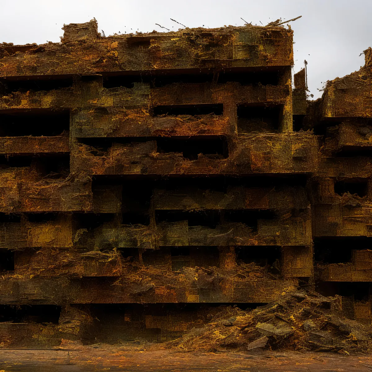 Picture of Grunge Shipwreck Wall Texture - Aged Wooden Vessel