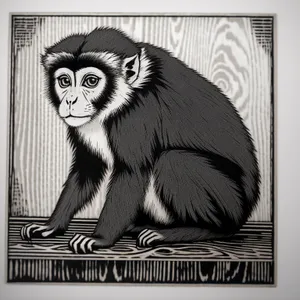 Monkey Primate Statue Sculpture – Jungle Wisdom in Stone