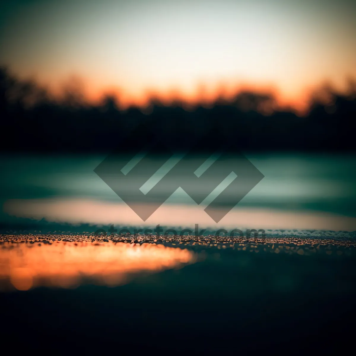 Picture of Golden Horizon: Tranquil Sunset Reflection on the Water