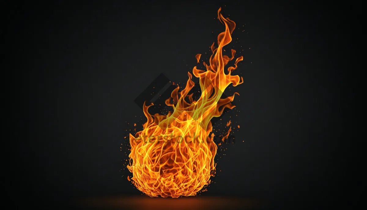 Picture of Flaming Fire Element in Orange and Yellow Glow