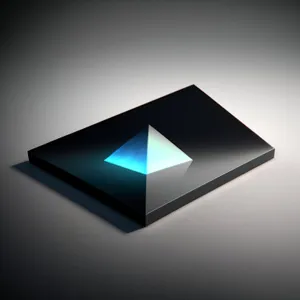 Glass Solid 3D Matter Icon: Sleek Box Design Symbol