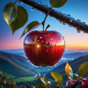 Juicy Red Delicious Apple Ornament for Holiday Celebration