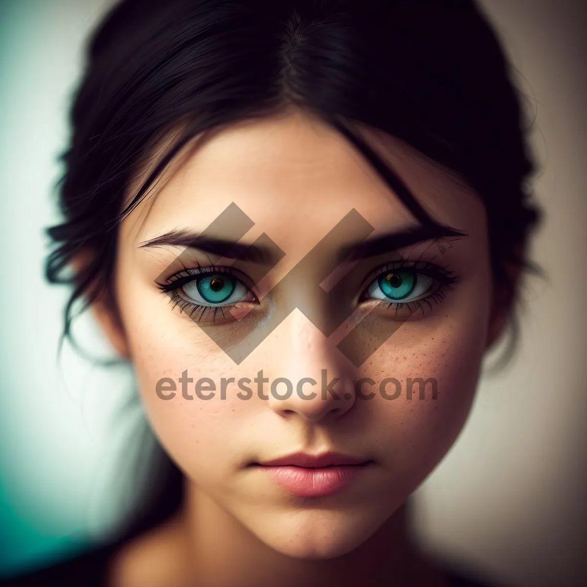 Picture of Beautiful brunette model with captivating eyes