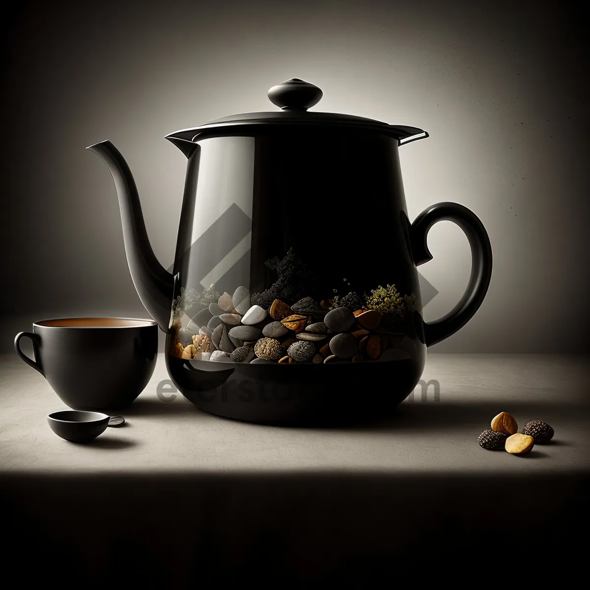 Picture of Traditional Ceramic Coffee Pot and Cup