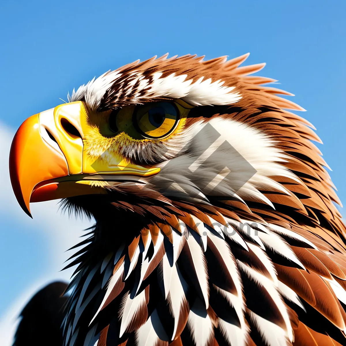 Picture of Raptor Gaze: Majestic Bald Eagle with Piercing Yellow Eyes