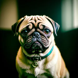 Adorable Wrinkled Pug - Funny Studio Portrait