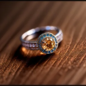 Golden Hand Adorned with Bangle and Ring