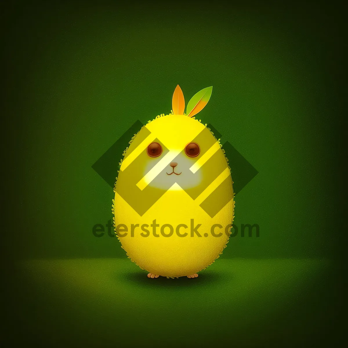 Picture of Yellow Easter Egg with Symbolic Sphere