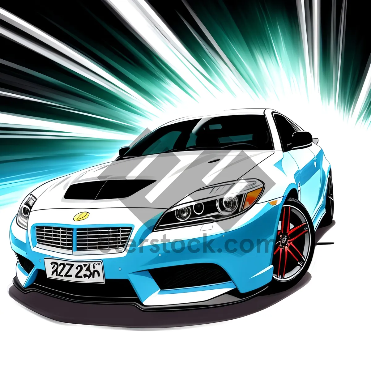 Picture of Speedy Luxury Car on Asphalt Road