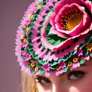 Floral Crown Beauty: Stunning Masked Portrait