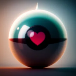 Modern Glass Button with Shiny Reflection