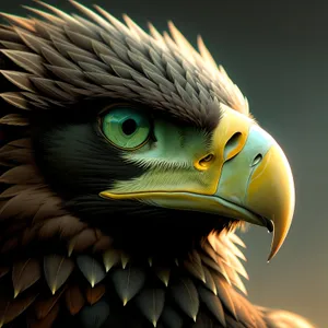 Majestic Predatory Eagle with Piercing Gaze