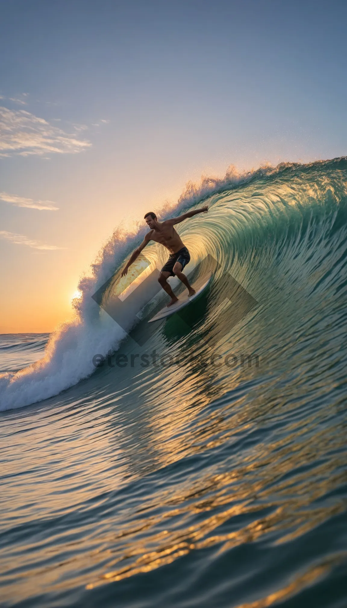 Picture of Sandy Beach Sunset Overlooking the Ocean