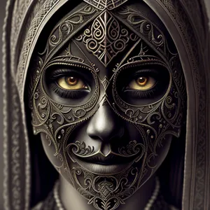 Venetian Carnival Mask - Artistic Cultural Sculpture