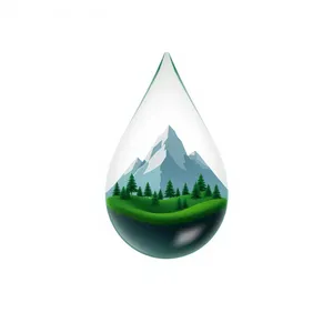 Shiny dewdrops on glass button icon symbolizing elegance