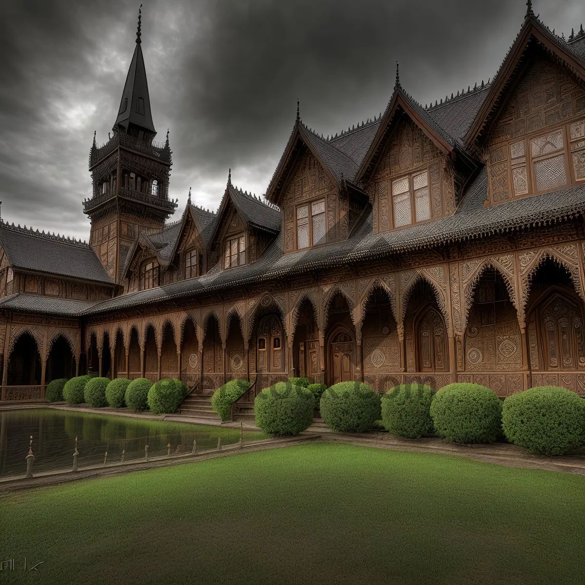 Picture of Ancient Cathedral Towering Over Historic City