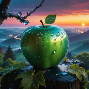 Winter Apple Ball Ornament Decoration for Holiday Celebration