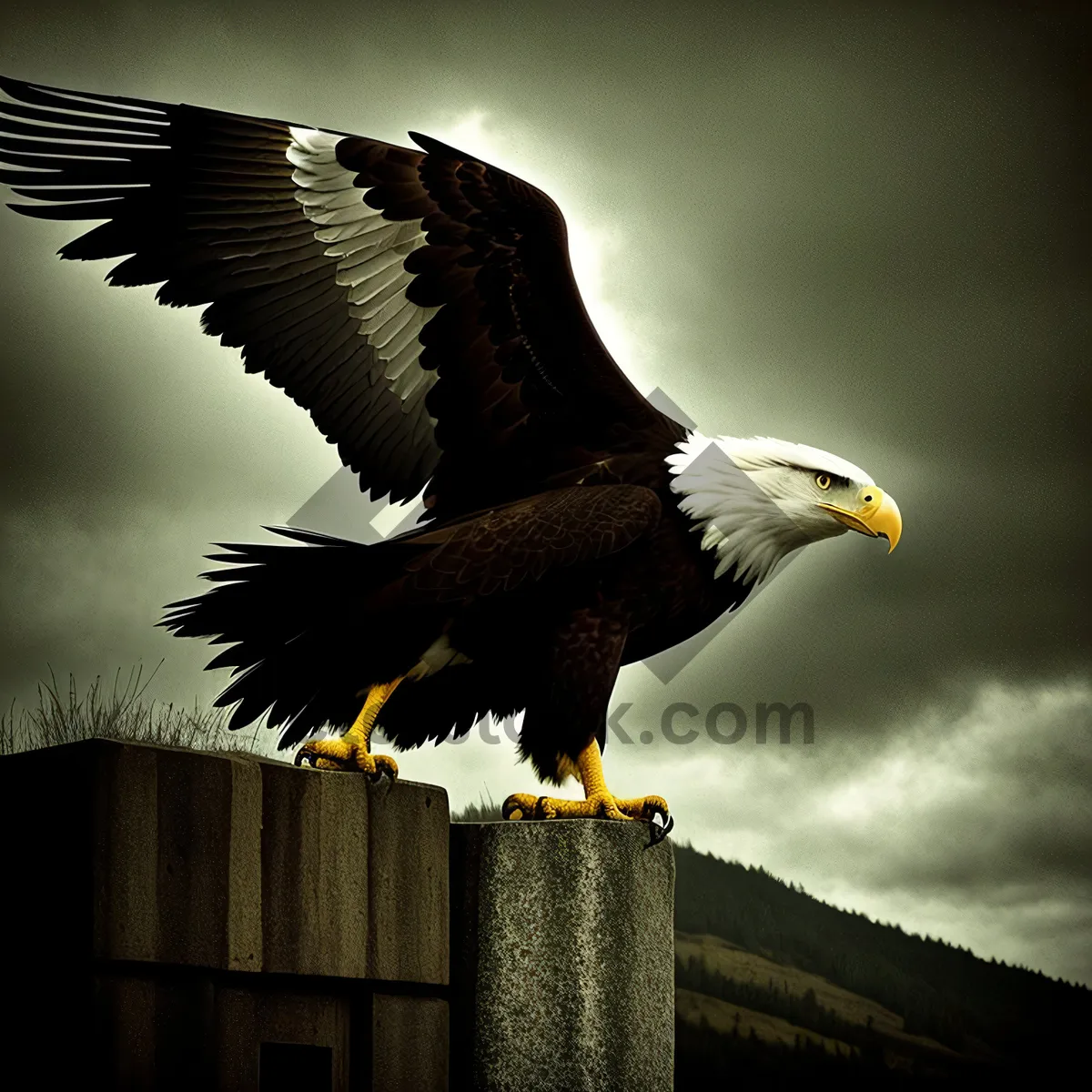 Picture of Majestic Bald Eagle in Flight