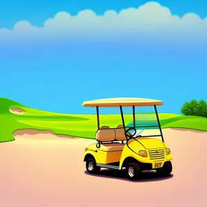 Golfer in Car: Cartoon Design Contestant