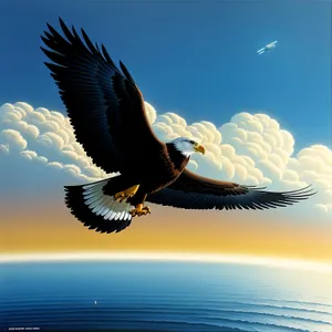 Majestic Sky Soarer: Bald Eagle in Flight