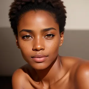 Stunning Afro Beauty Exudes Flawless Elegance