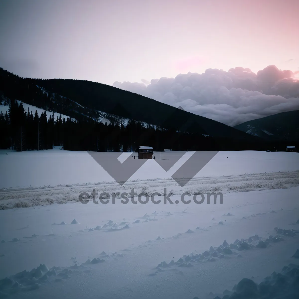 Picture of Majestic Winter Wonderland: Alpine Snowy Mountain Landscape