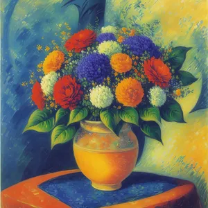 Vibrant Citrus-filled Glass Vase with Fall Decor