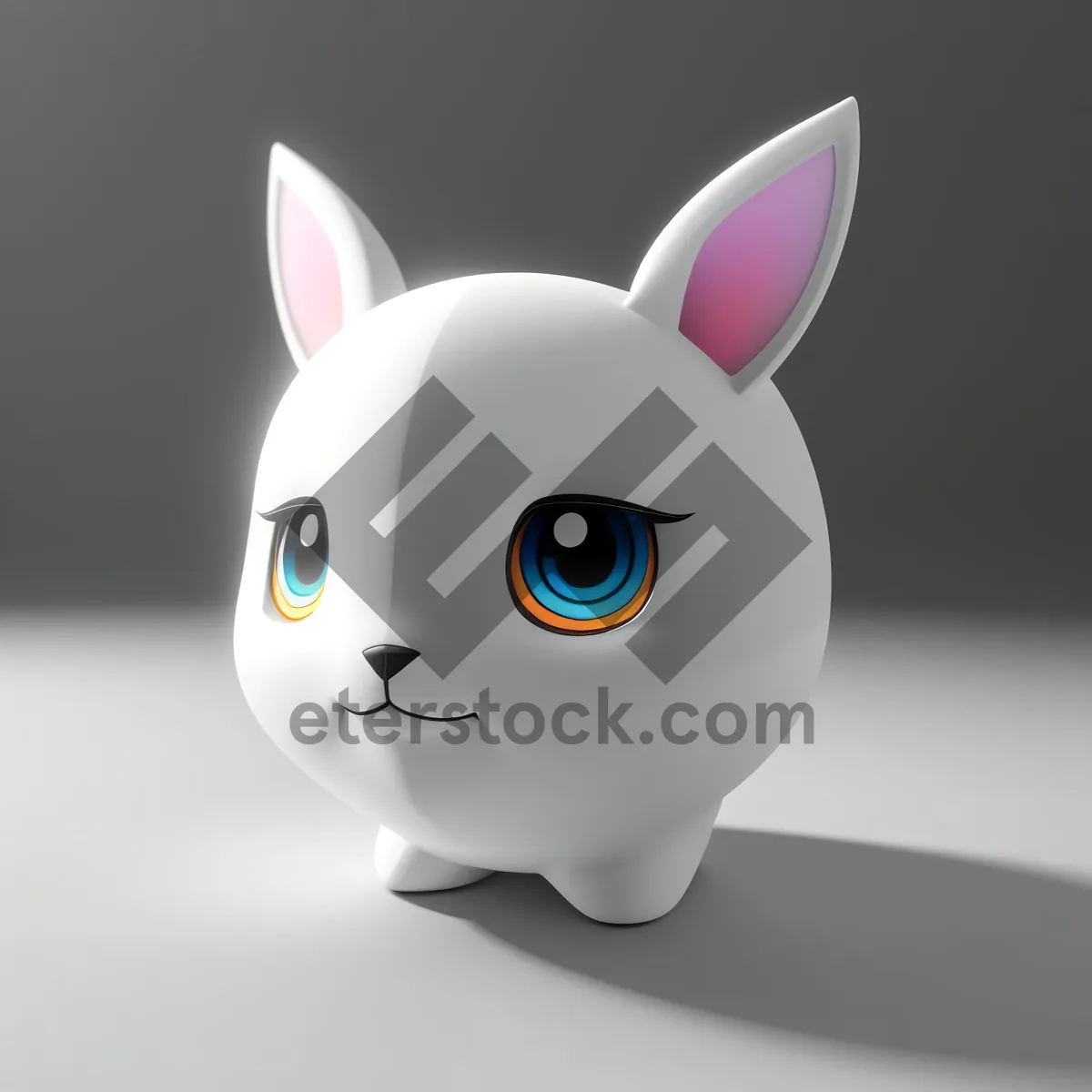 Picture of Cute pink piggy bank with coins