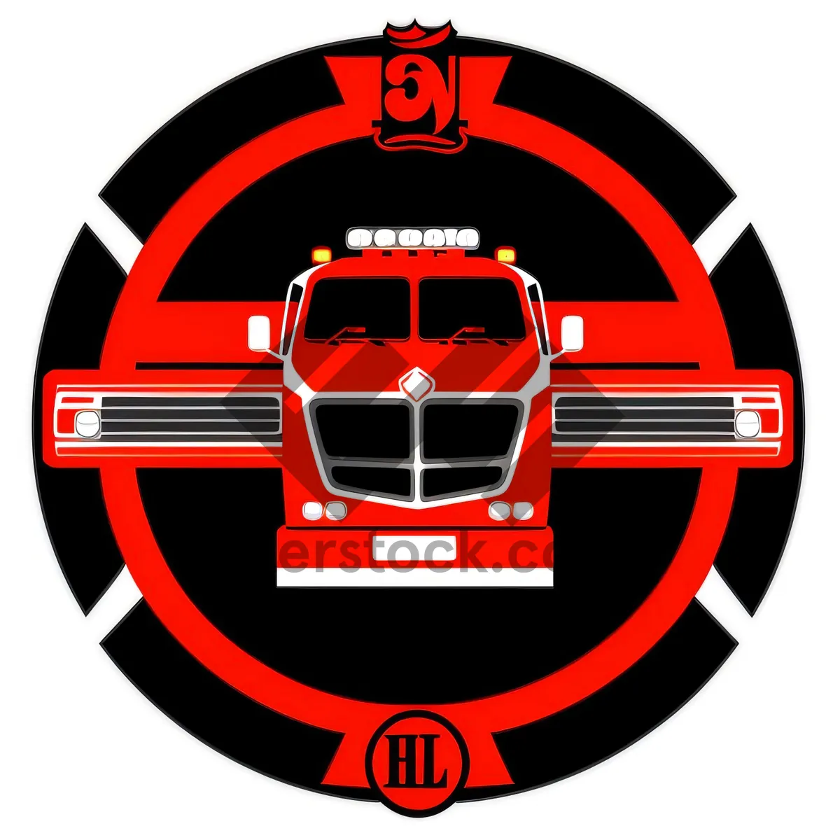 Picture of Fire Station Icon - Round Web Symbol