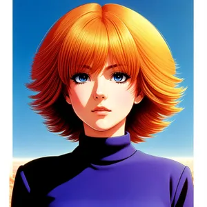 Stunning Blond Model with Fashionable Haircut
