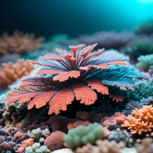 Colorful Reef Echinoderm in Tropical Waters.