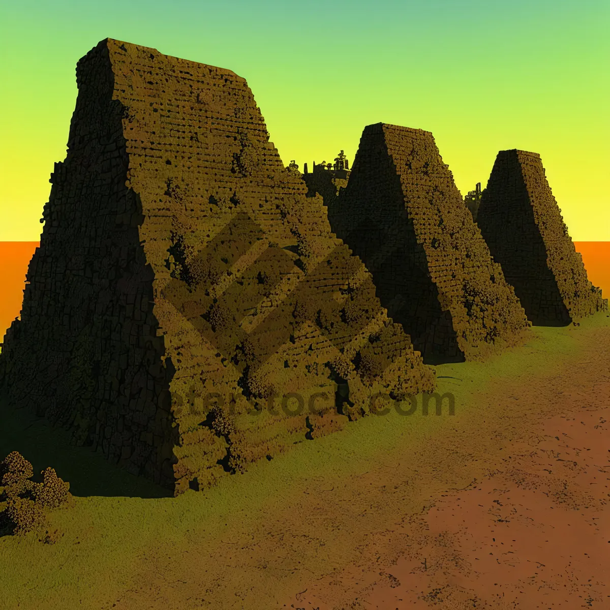 Picture of Ancient Pyramid Tower in the Desert