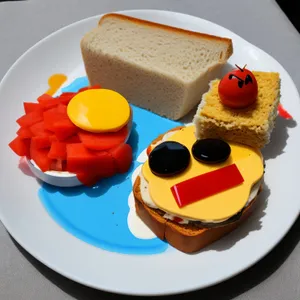 Delicious Gourmet Cake with Fresh Fruit Garnish