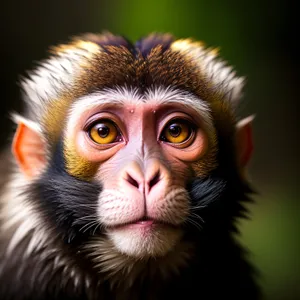 Adorable Baby Monkey with Furry Whiskers