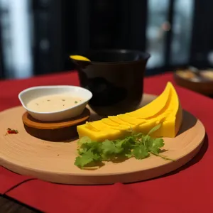 Delicious Gourmet Breakfast Plate with Coffee