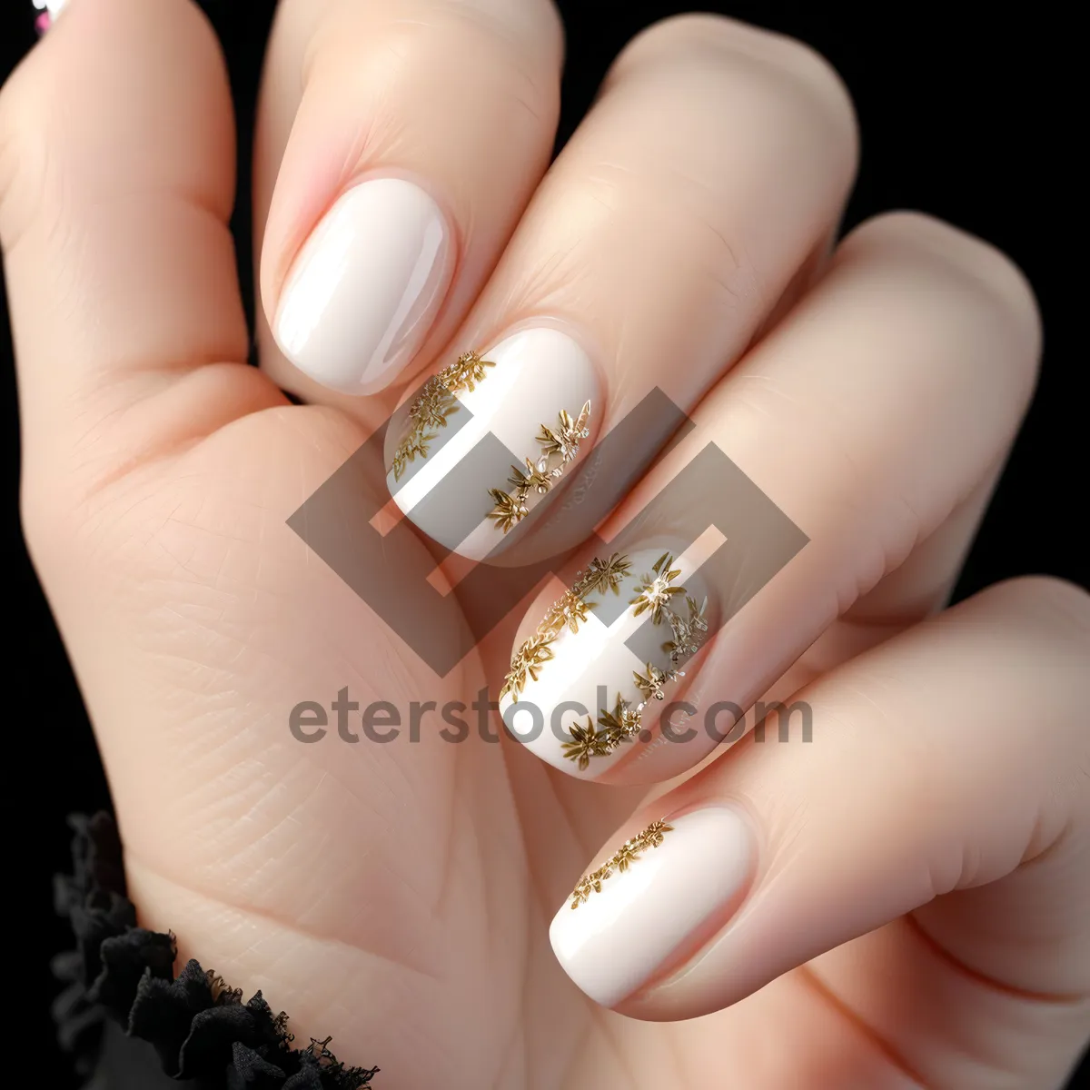 Picture of Fingers adorned with manicured nails showcasing professional hand care