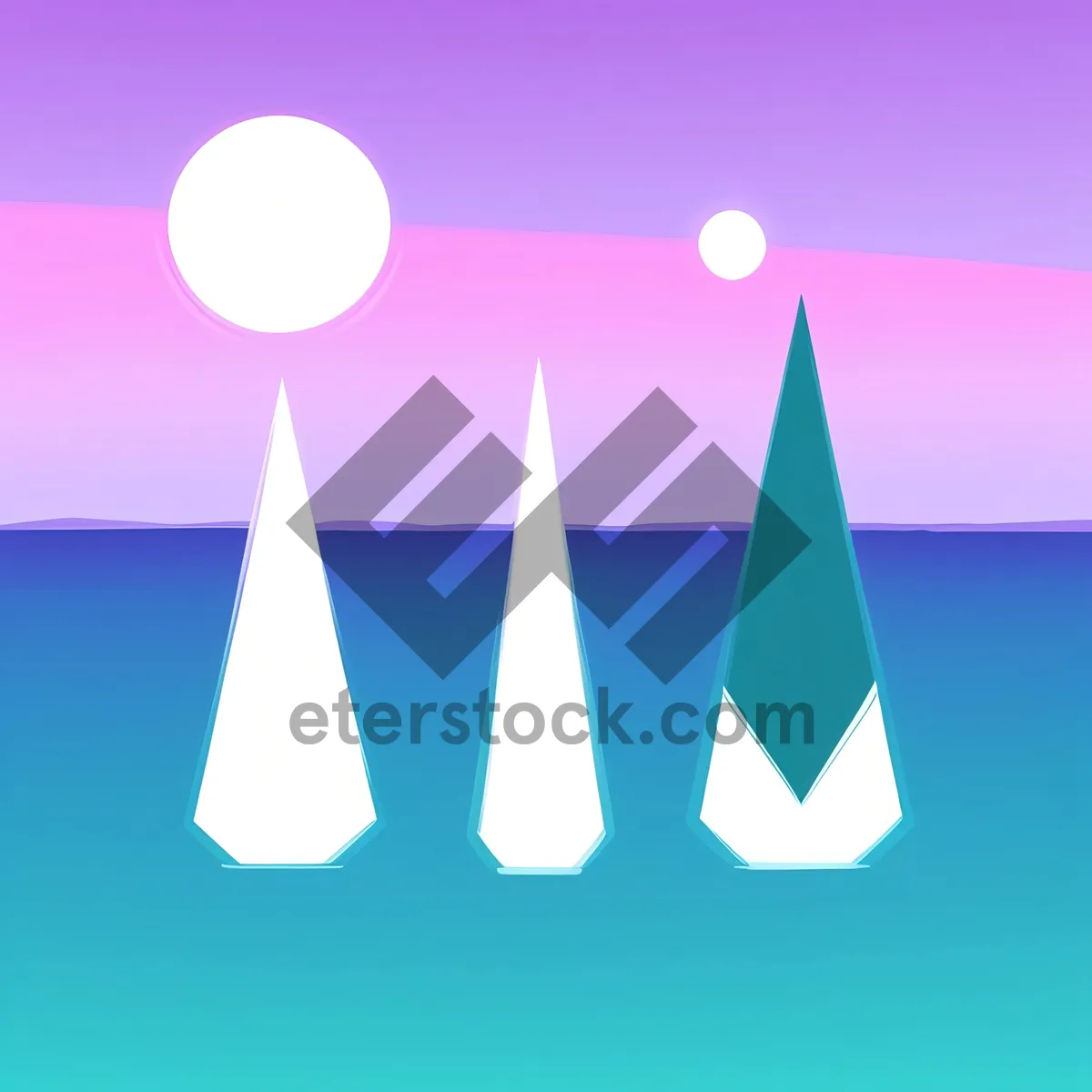 Picture of Symbolic Pyramid Design Set for Graphic Decoration