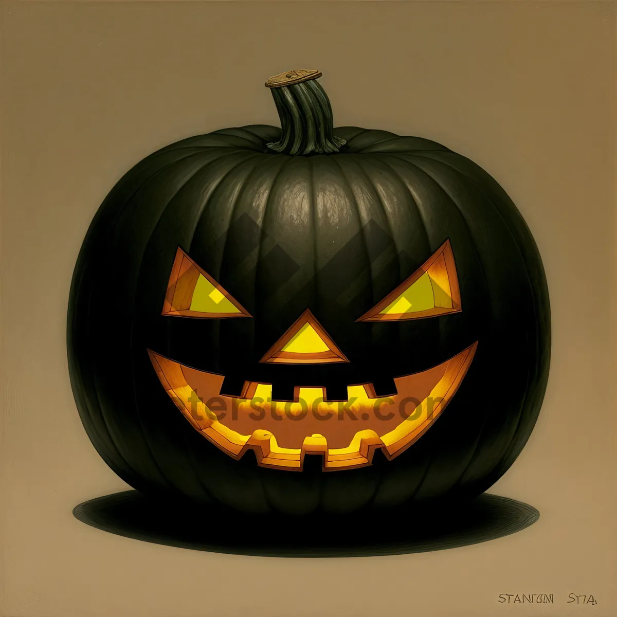 Picture of Glowing Fall Fun: Spooky Jack-O'-Lantern Decoration