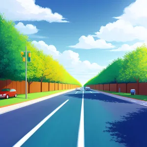 Scenic Country Road with Clear Sky