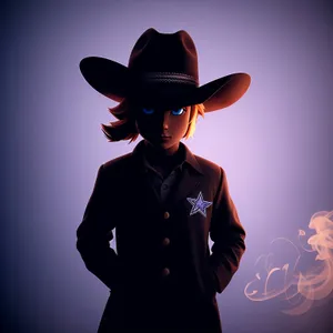 Stylish Cowboy Hat Portrait.