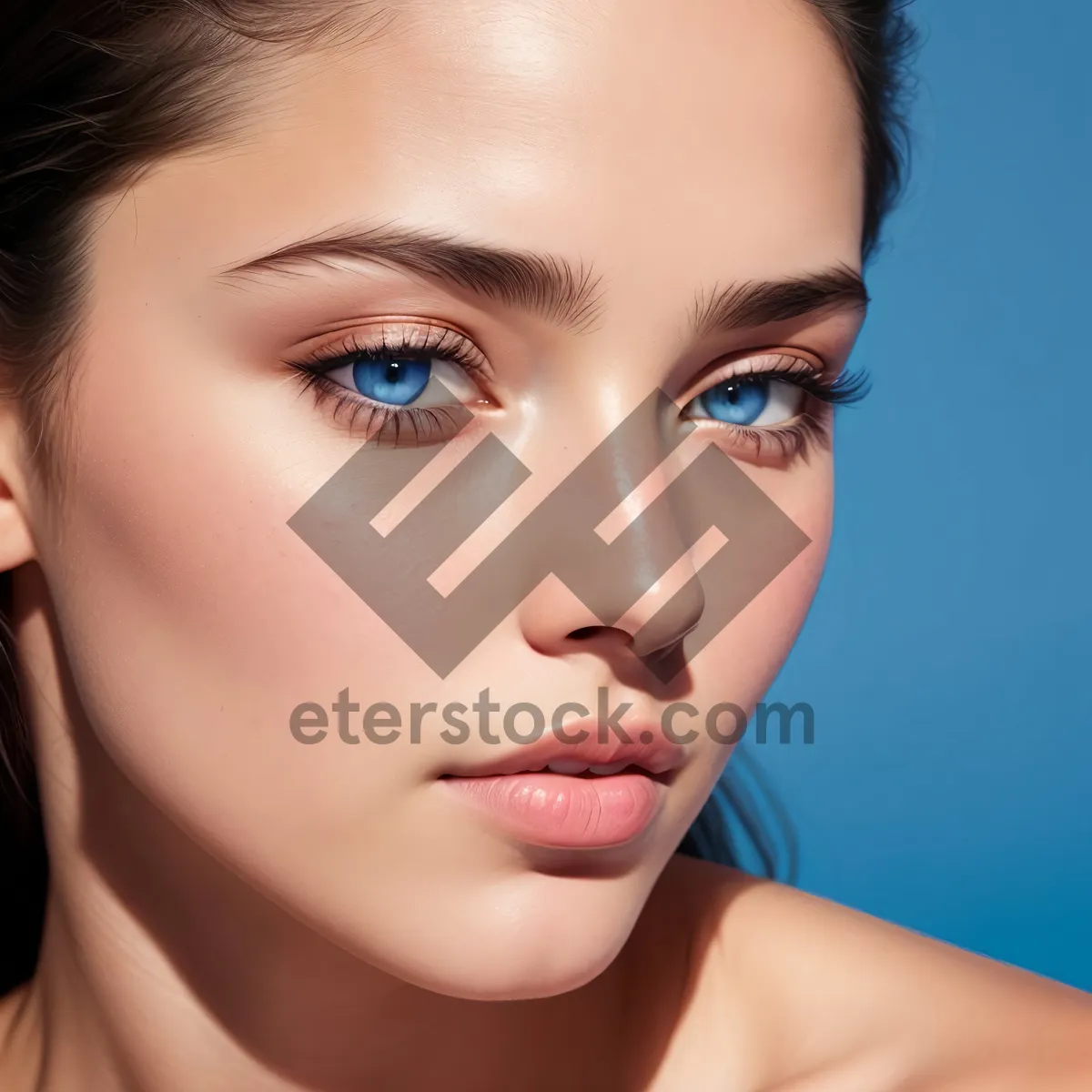 Picture of Beautiful Model with Flawless Skin and Attractive Makeup