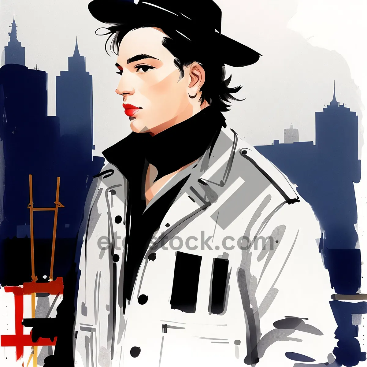 Picture of Smiling Aviator Businessman in Professional Attire