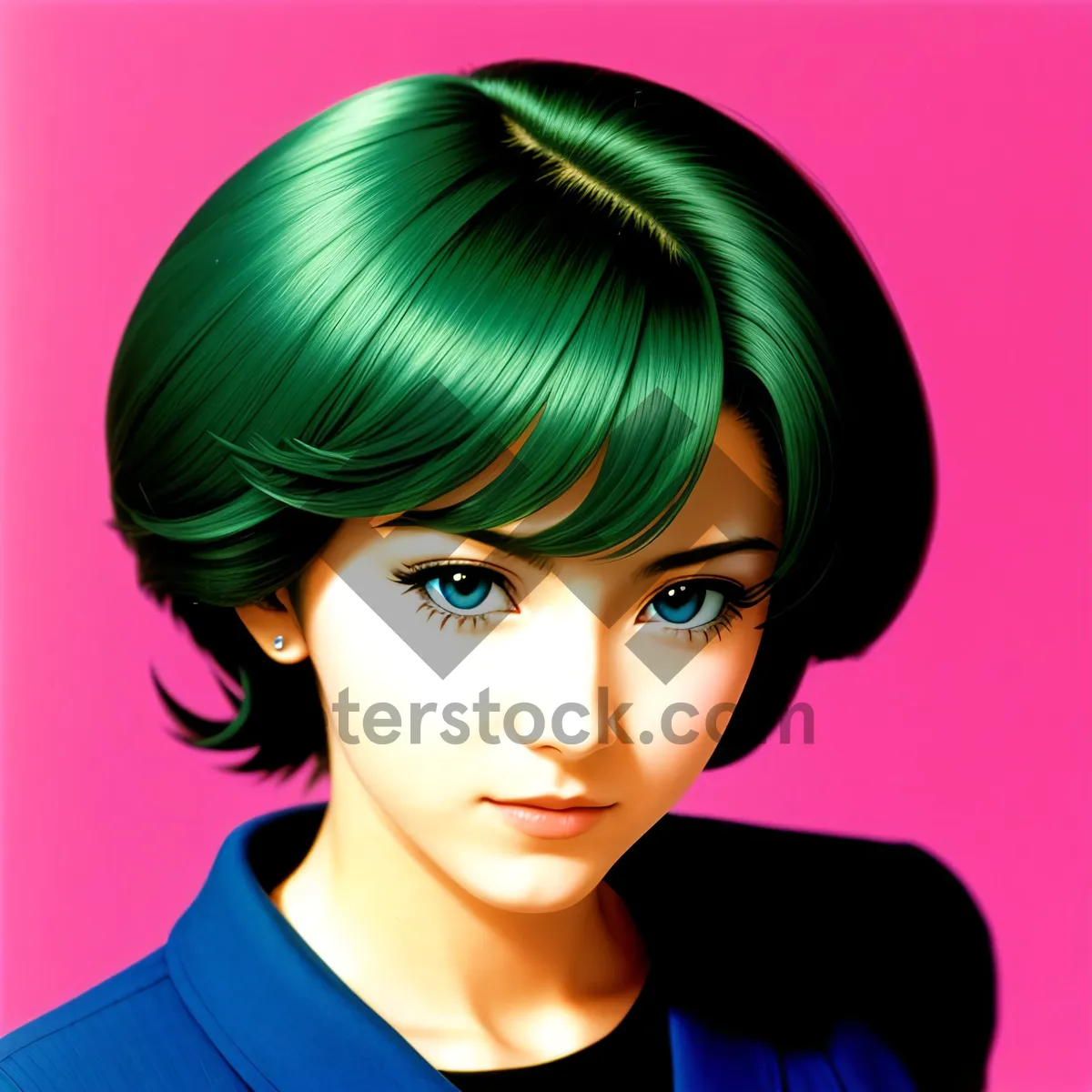 Picture of Stunning Fashion Model with Attractive Makeup